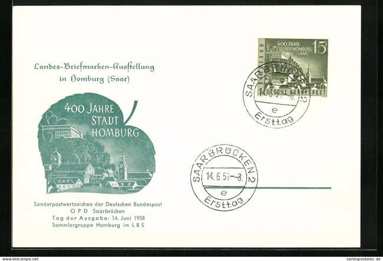 AK Homburg /Saar, Landes-Briefmarken-Ausstellung Zu 400 Jahren Stadt Homburg  - Stamps (pictures)