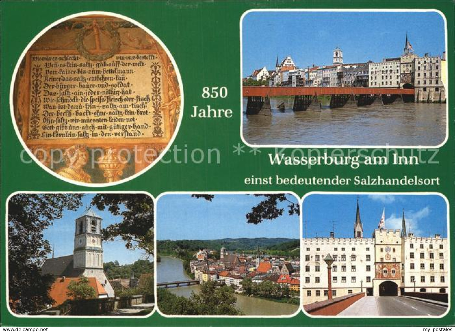 72522707 Wasserburg Inn Salzspruch Im Rathaus Bruecke Kirche Panorama Stadttor W - Wasserburg (Inn)