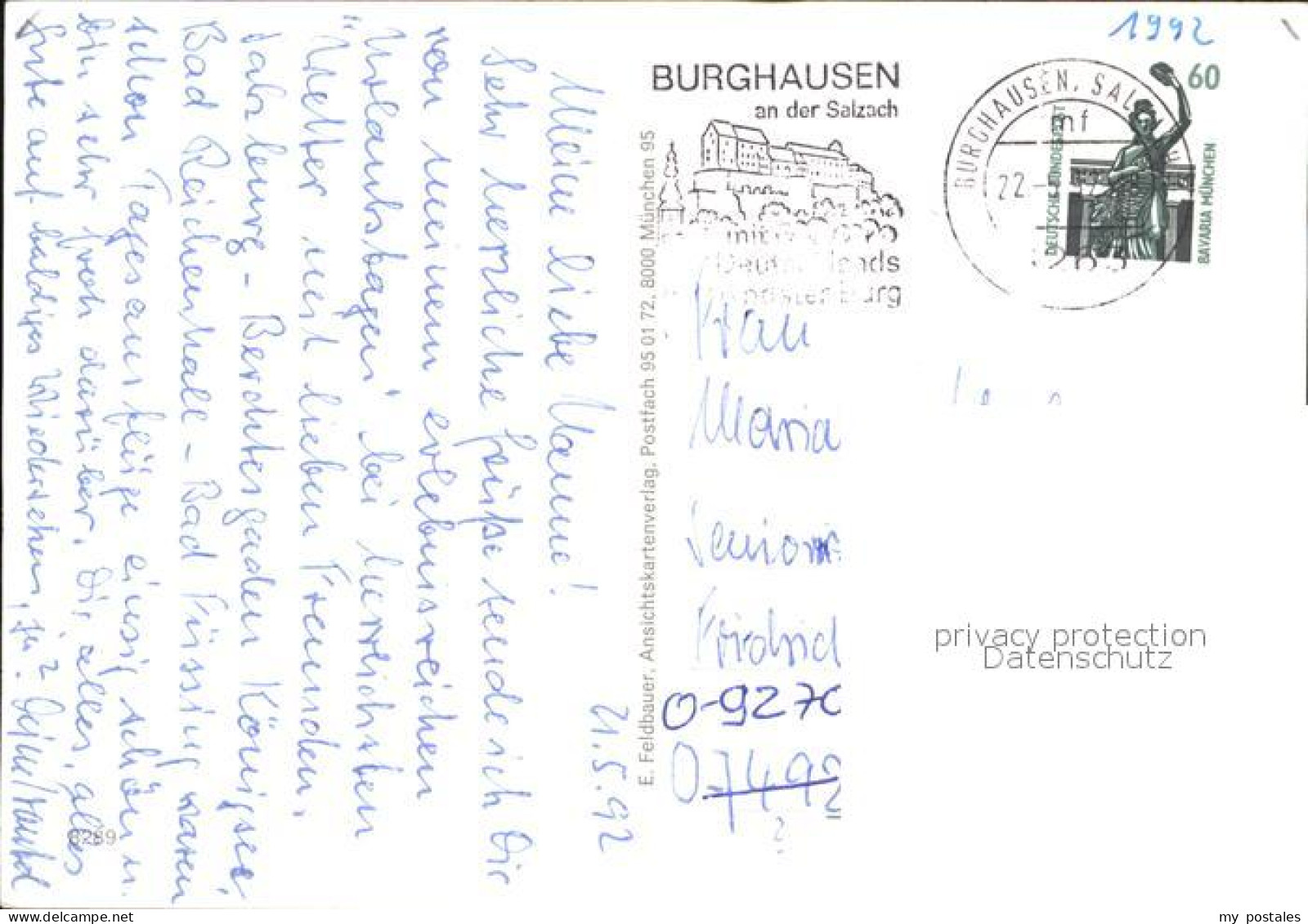 72522687 Burghausen Salzach Panorama Mit Burg Und Kirche Burghausen - Burghausen