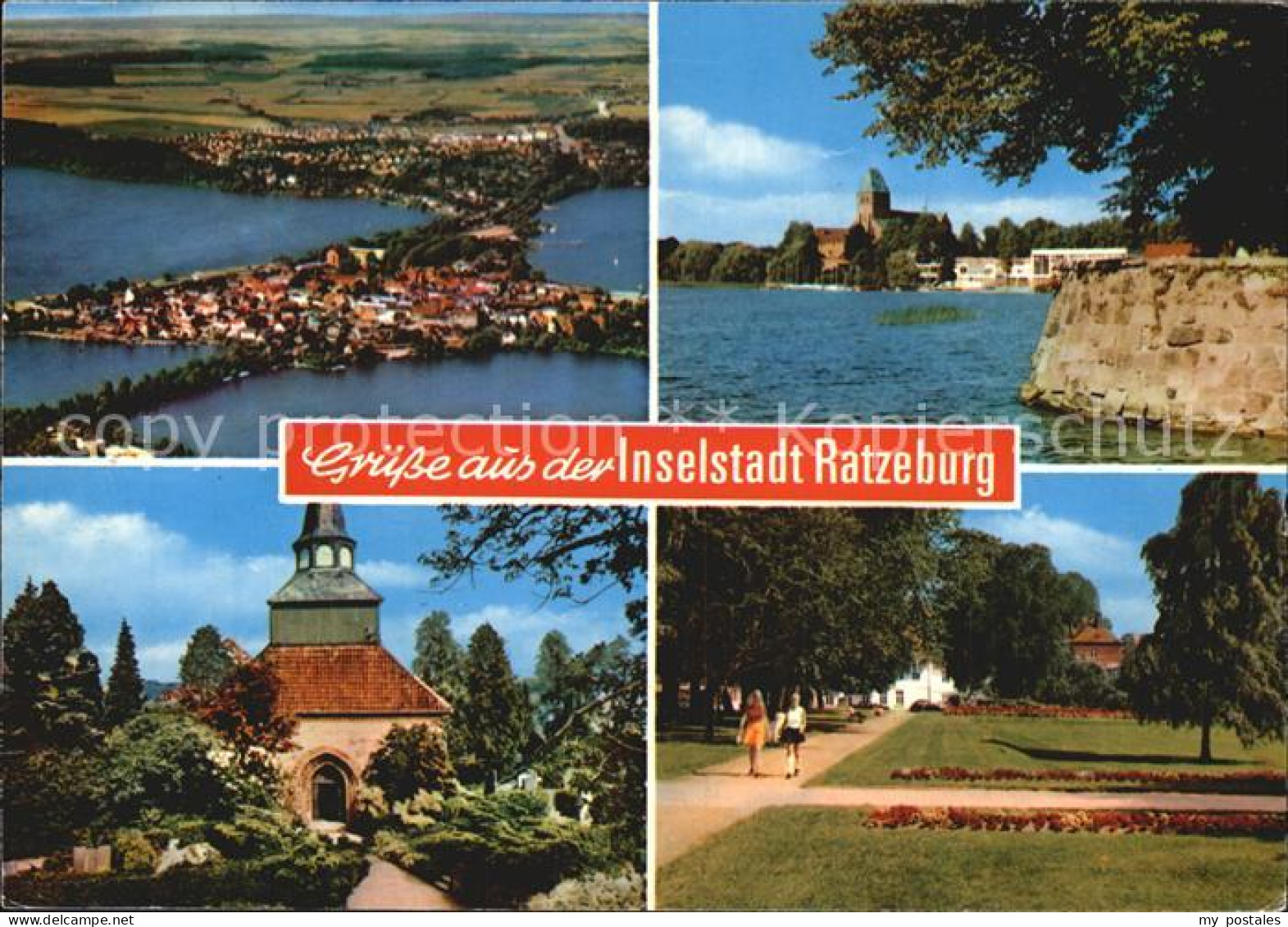 72522457 Ratzeburg Kapelle Park Fliegeraufnahme Ratzeburg - Ratzeburg