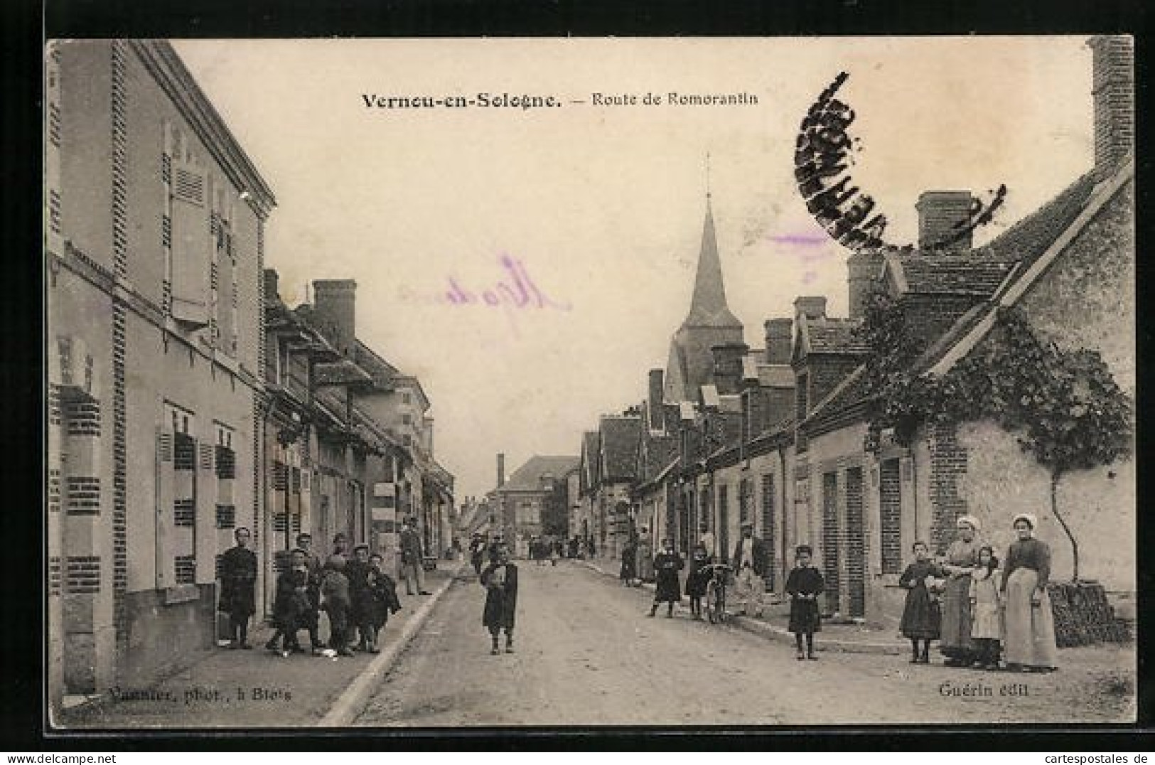 CPA Vernou-en-Sologne, Route De Romorantin  - Romorantin