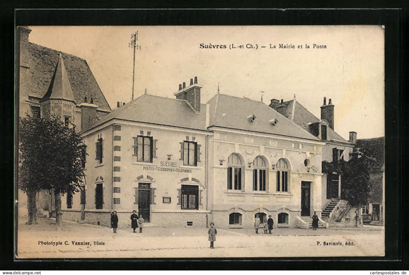 CPA Suèvres, La Mairie Et La Poste  - Other & Unclassified