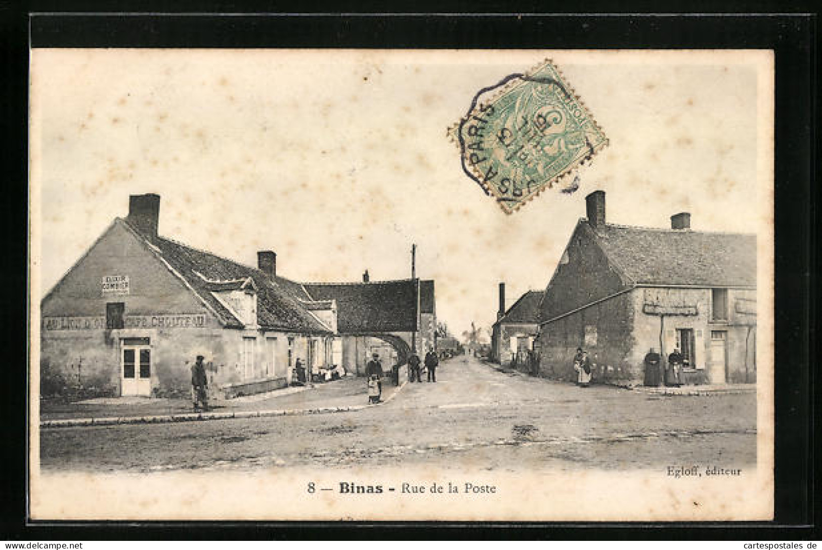 CPA Binas, Rue De La Poste  - Autres & Non Classés