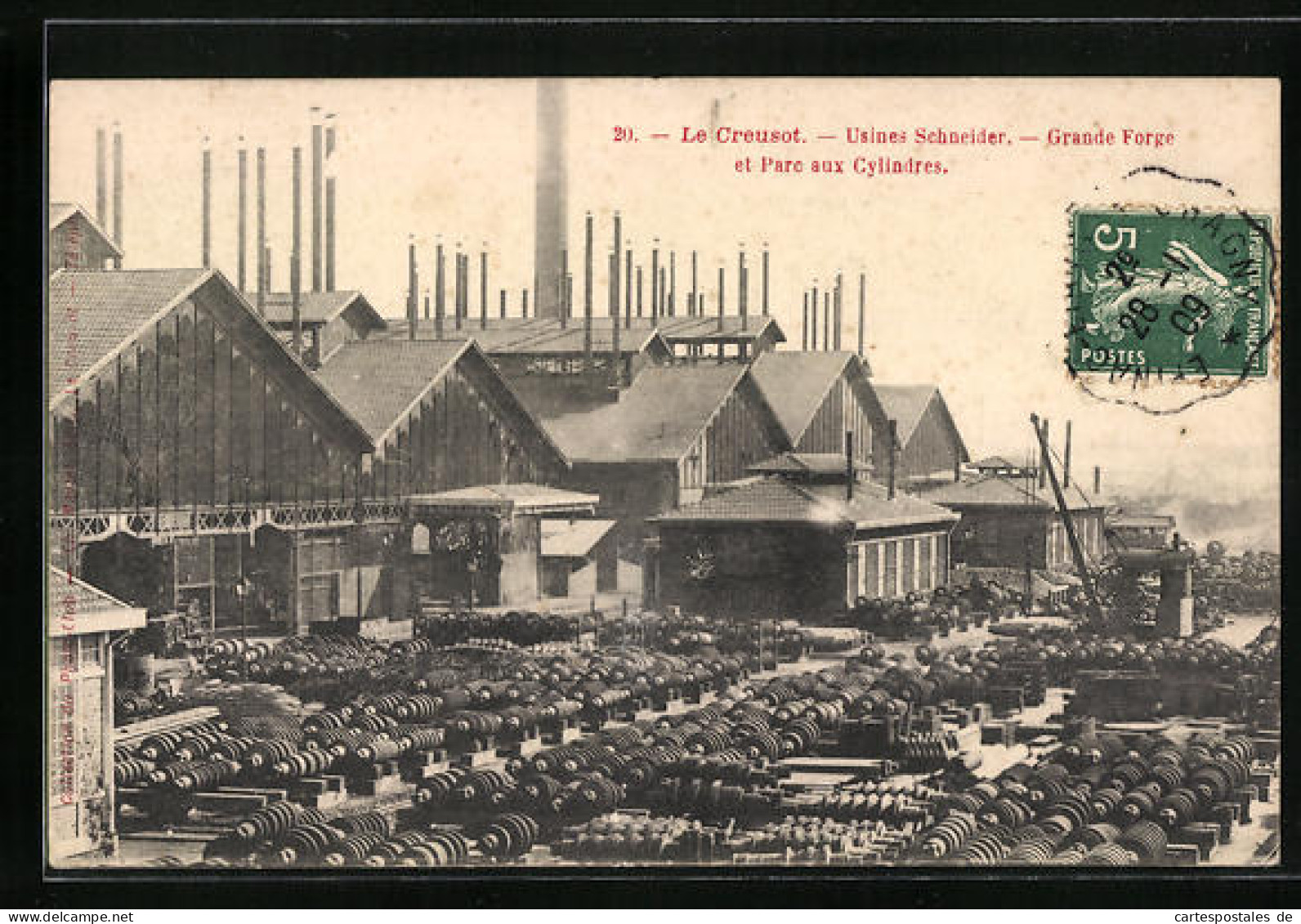 CPA Le-Creusot, Usines Schneider, Grande Forge Et Parc Aux Cylindres  - Le Creusot