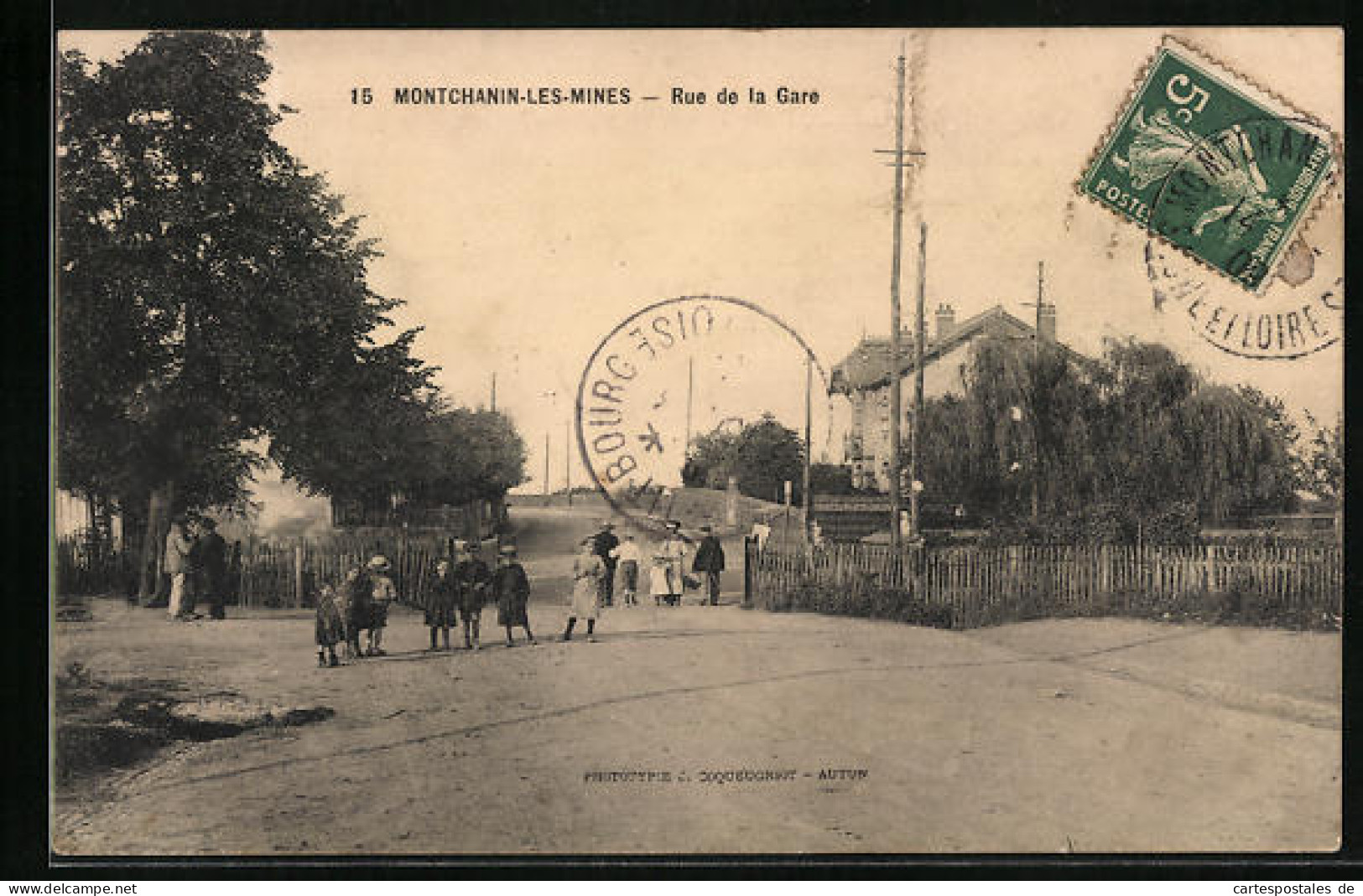 CPA Montchanin-Les-Mines, Rue De La Gare  - Other & Unclassified