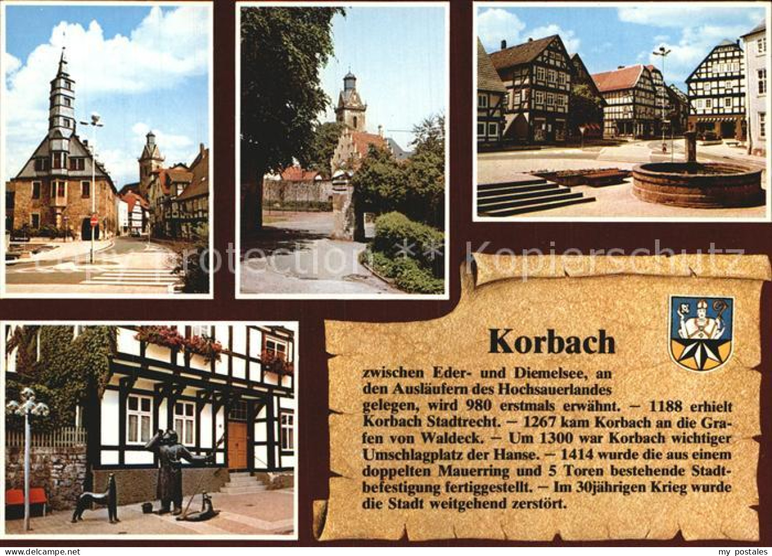 72521960 Korbach Kirche Fachwerkhaeuser Marktplatz Korbach - Korbach