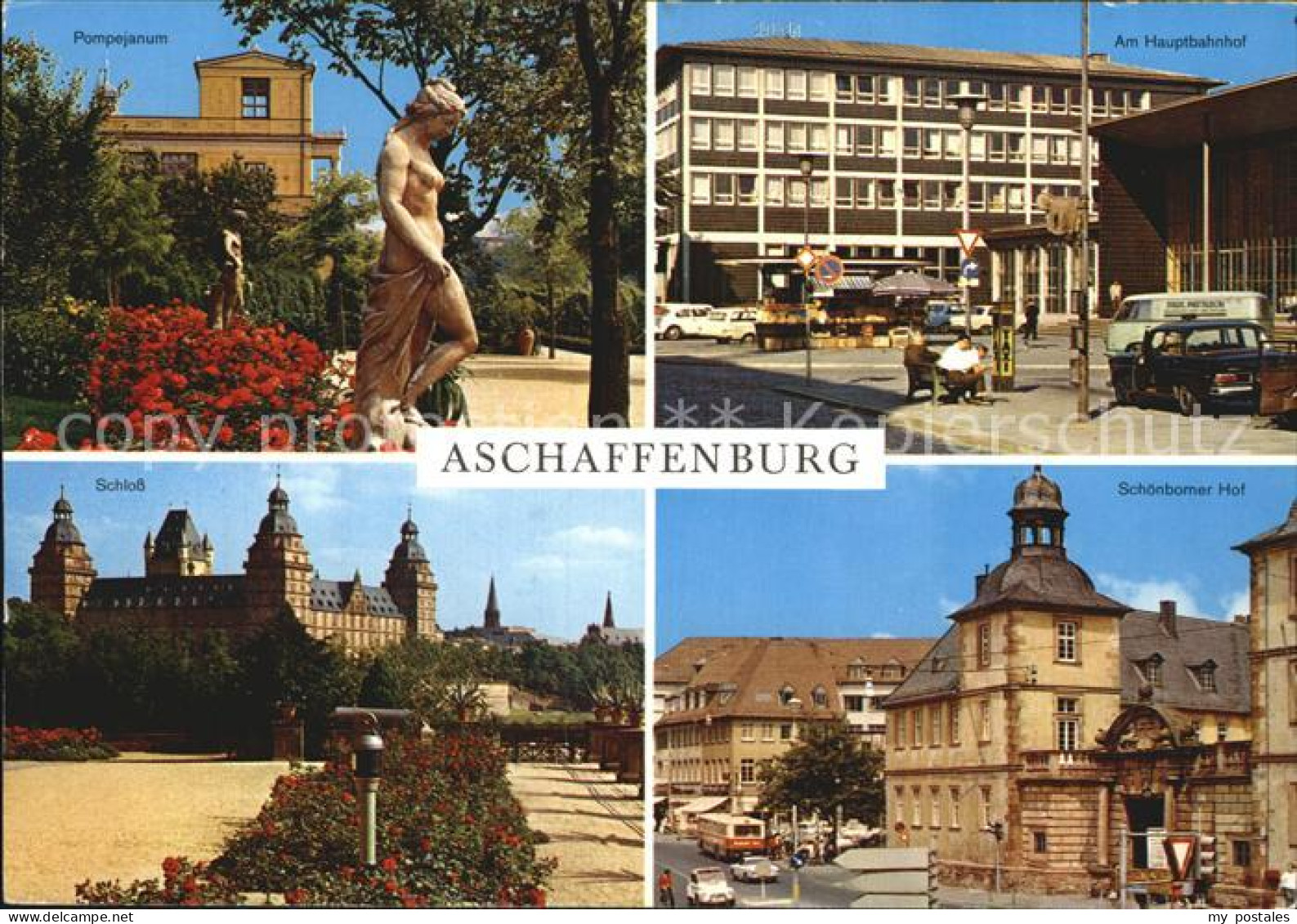 72521927 Aschaffenburg Main Schoenborner Hof Hauptbahnhof Pompejanum Schloss Asc - Aschaffenburg