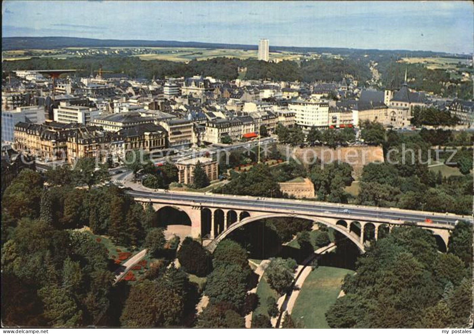 72521627 LUXEMBOURG__Luxemburg Vue Aerienne Du Pont Adolphe Et Du Boulevard Roos - Other & Unclassified