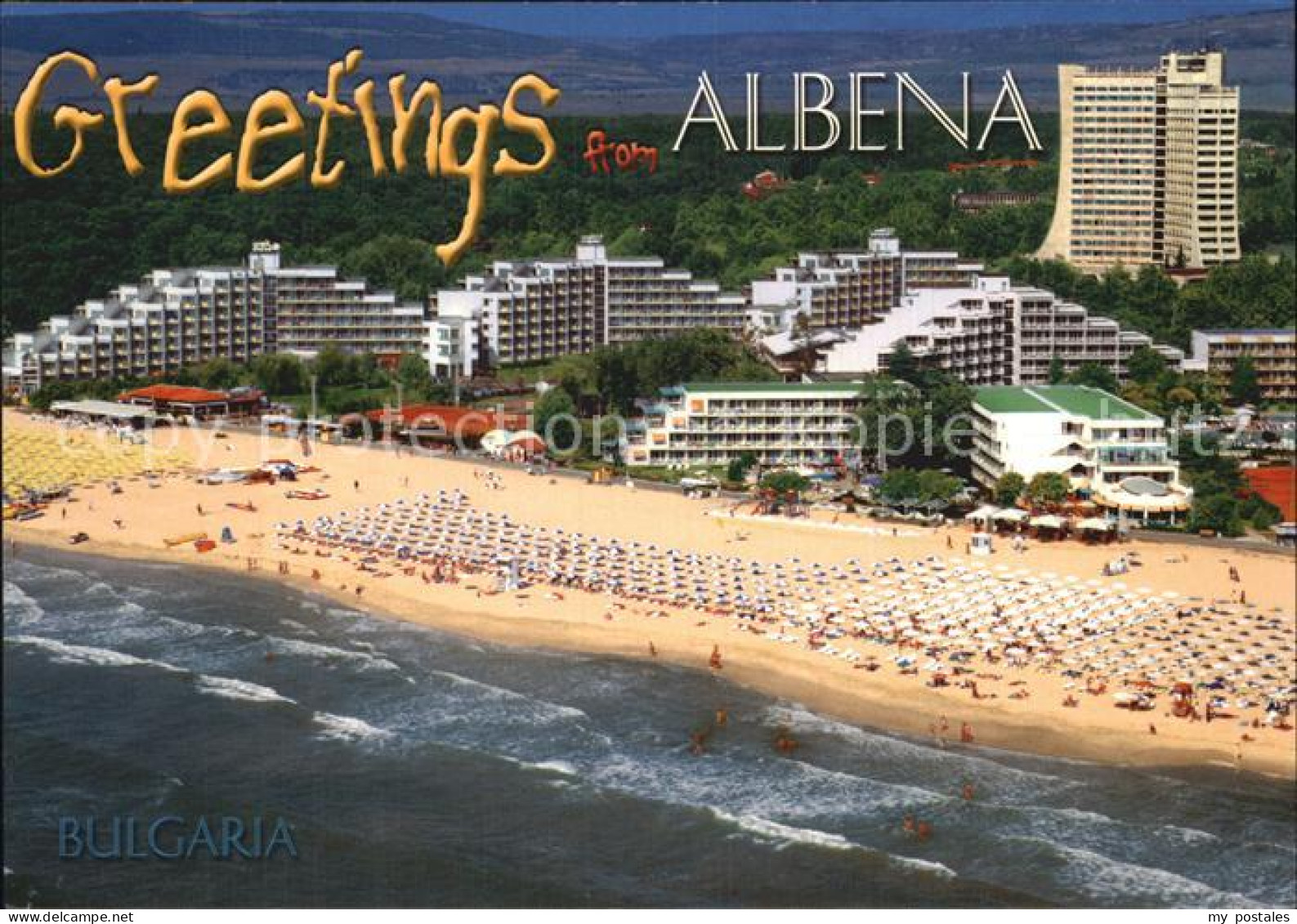 72521548 Albena Fliegeraufnahme Strand Burgas - Bulgaria