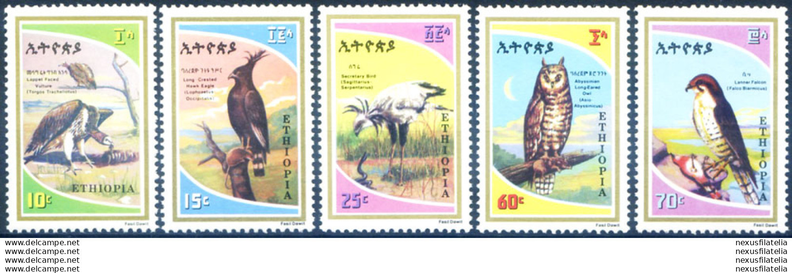 Fauna. Uccelli 1980. - Äthiopien