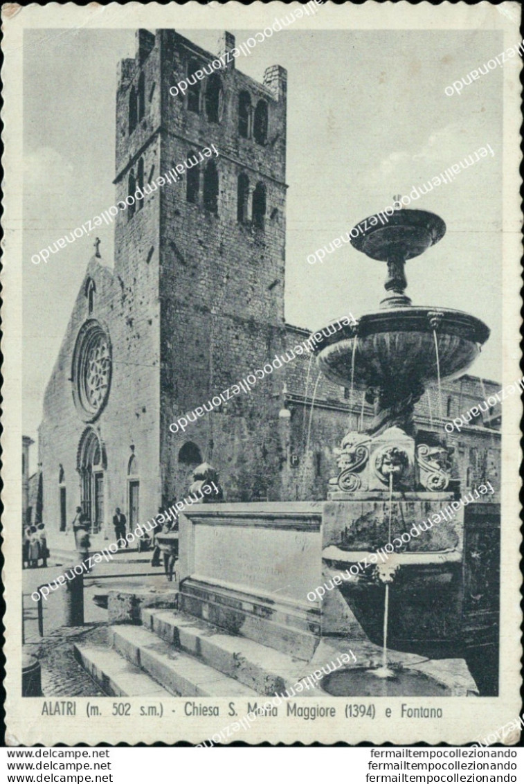 S709 Cartolina Alatri Chiesa S.maria Maggiore Provincia Di Frosinone - Frosinone
