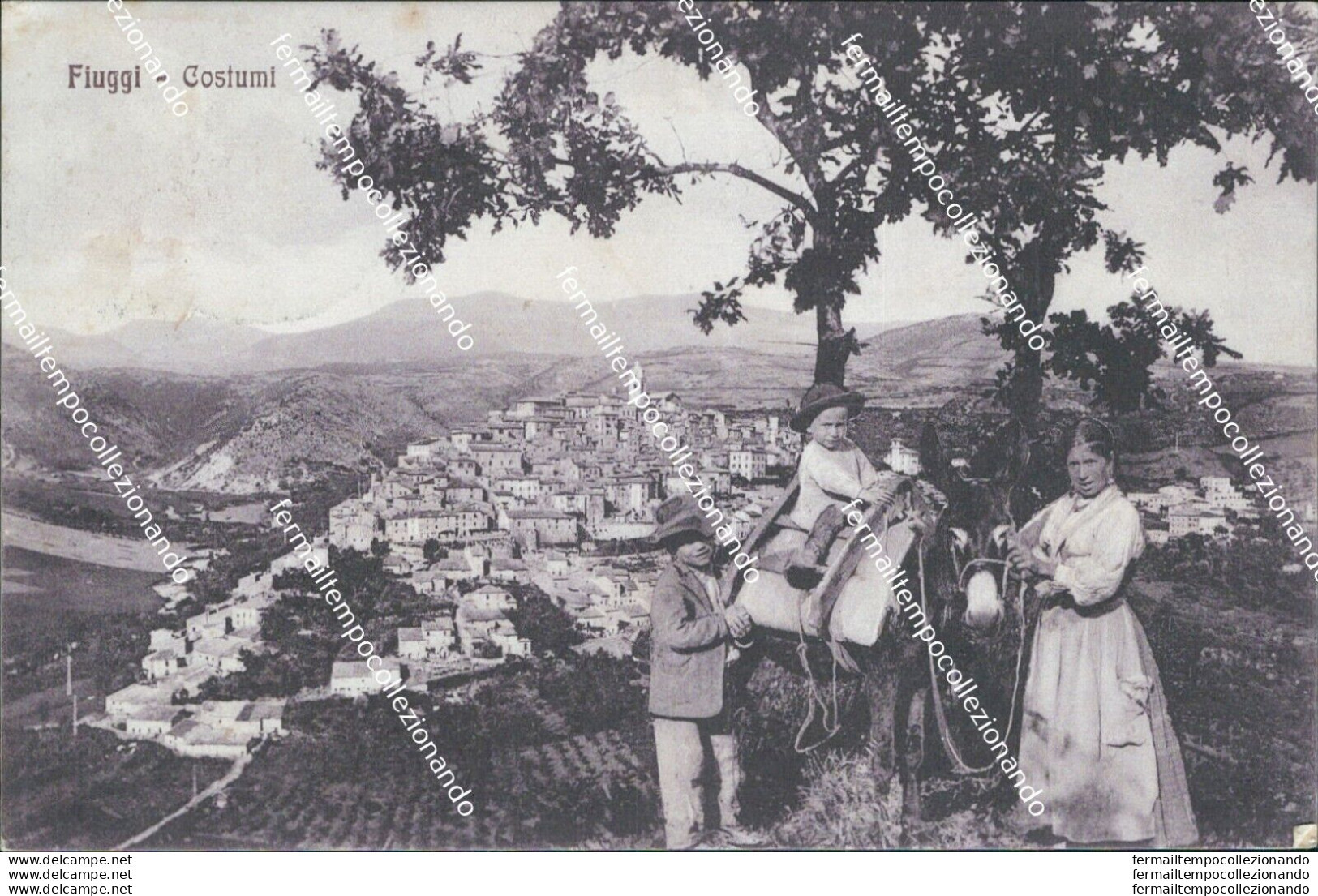 Bg332 Cartolina Fiuggi Costumi 1934 Provincia Di Frosinone - Frosinone