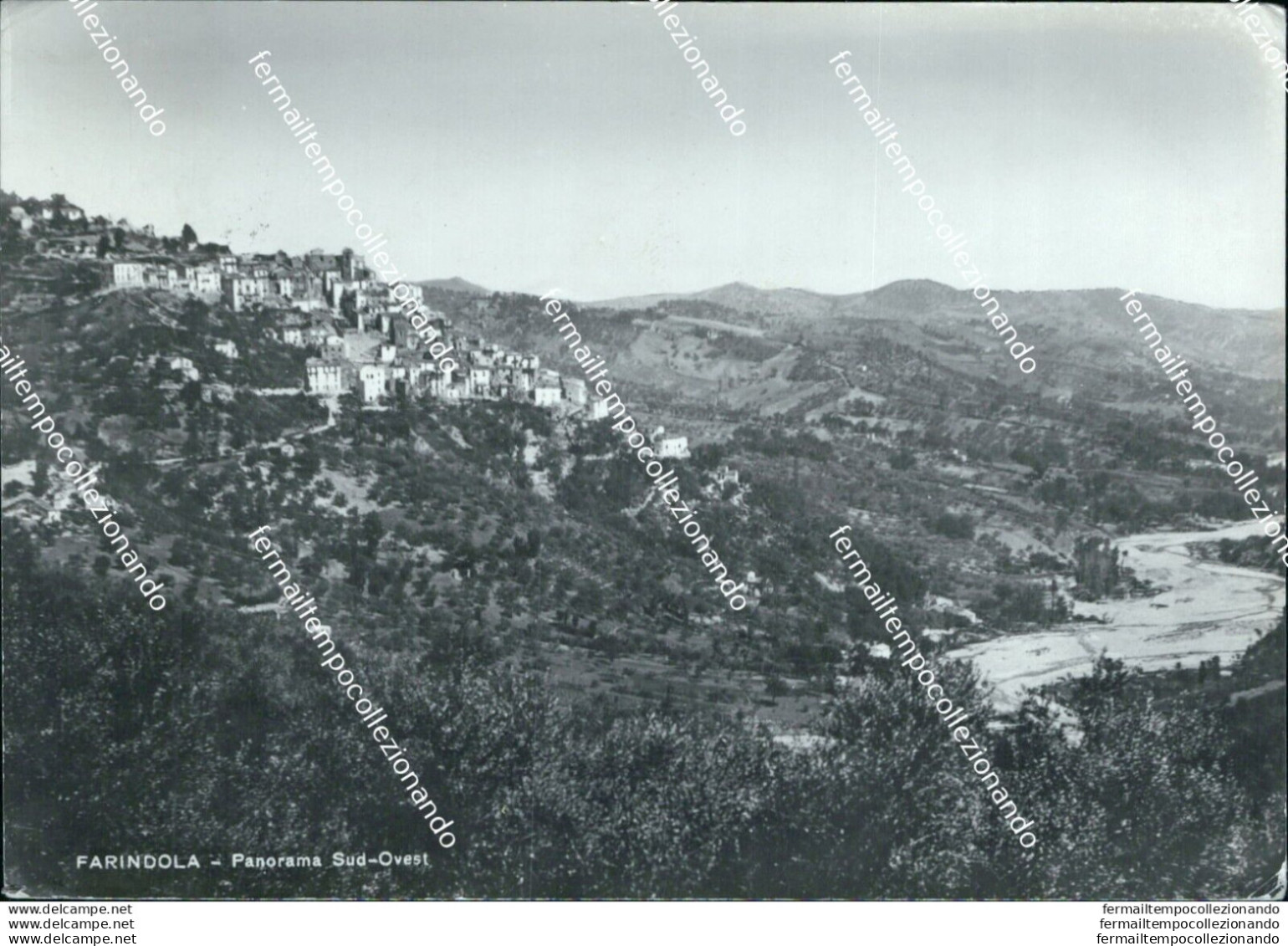 Bu149 Cartolina Farindola Panorama Sud Ovest Provincia Di L'aquila Abruzzo - L'Aquila