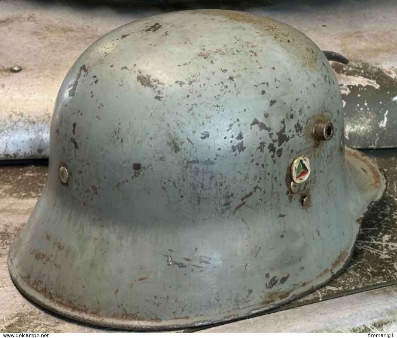 WW1 German M.18 Steel Helmet – (Mod.1918 Stahlhelm) – Afghan Used - Rare Size 66
