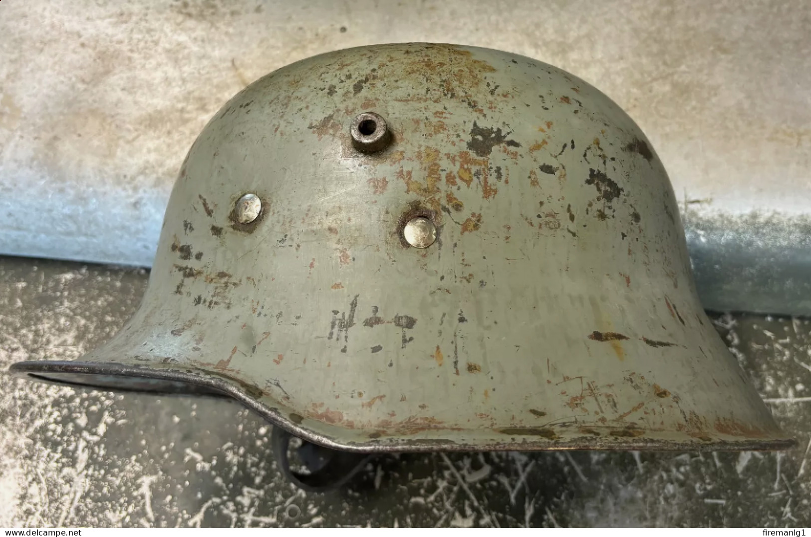 WW1 German M.18 Steel Helmet – (Mod.1918 Stahlhelm) – Afghan Used - Rare Size 66