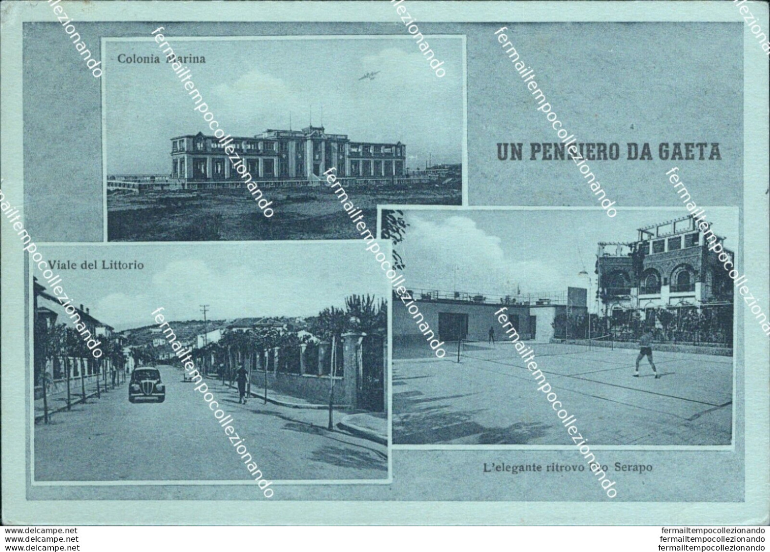 Bn652 Cartolina Un Pensiero Da Gaeta Vedutine  Tennis 1942  Provincia Di Latina - Latina