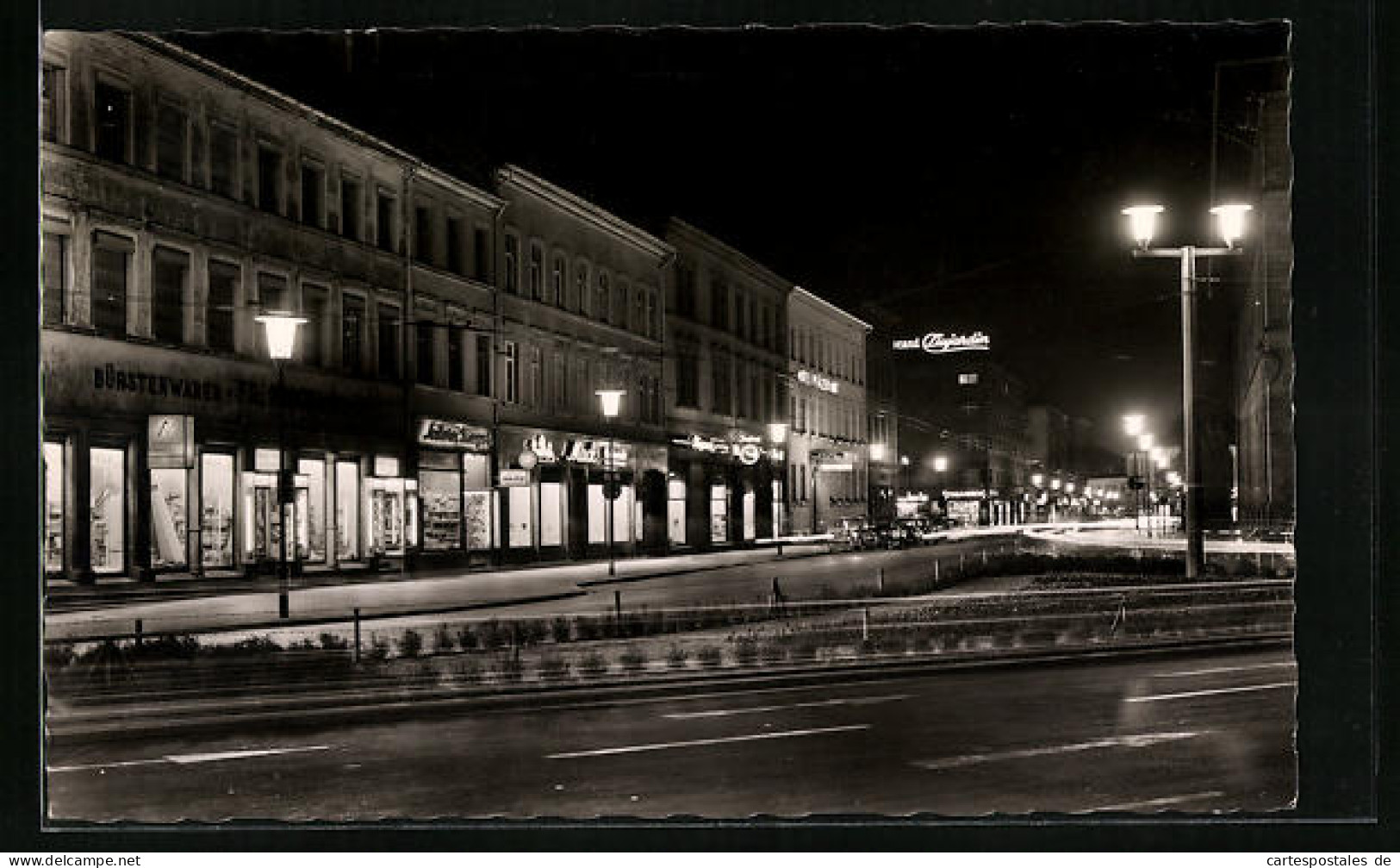 AK Kaiserslautern /Pfalz, Fruchthallstrasse Bei Nacht  - Kaiserslautern