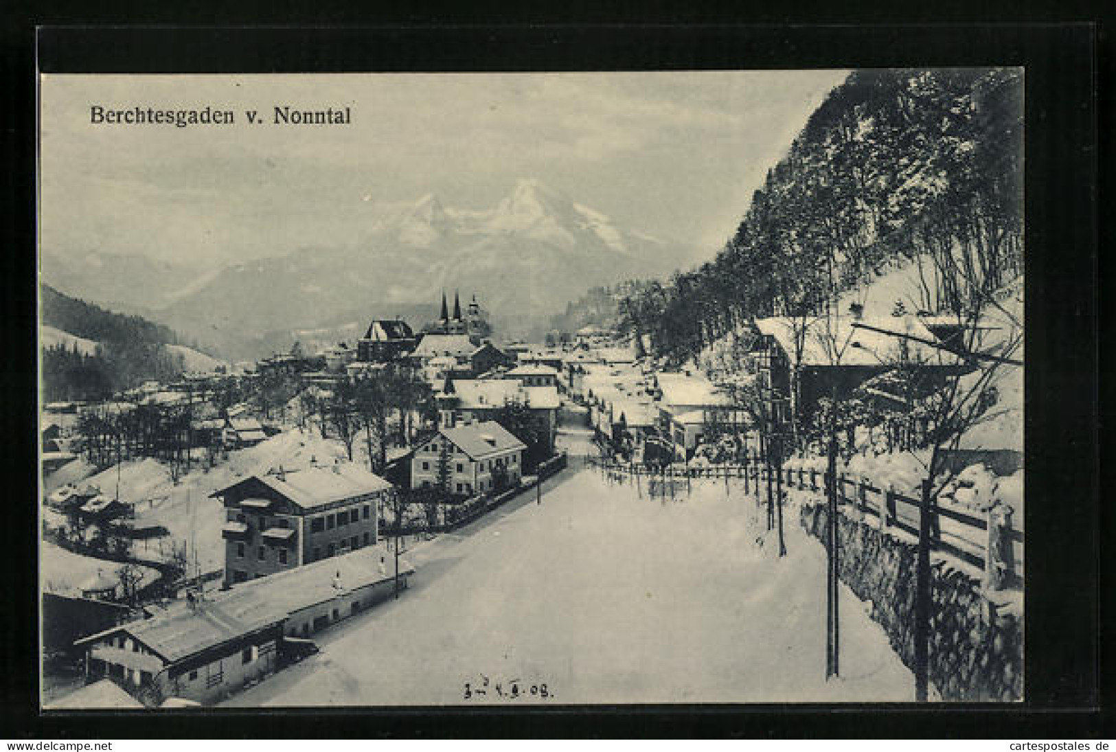 AK Berchtesgaden /Nonntal, Ort Mit Verschneiten Dächern  - Berchtesgaden