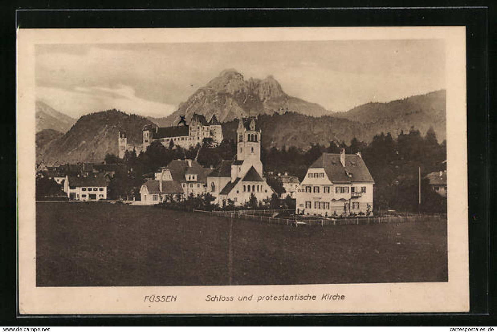 AK Füssen, Schloss Und Protestantische Kirche  - Füssen