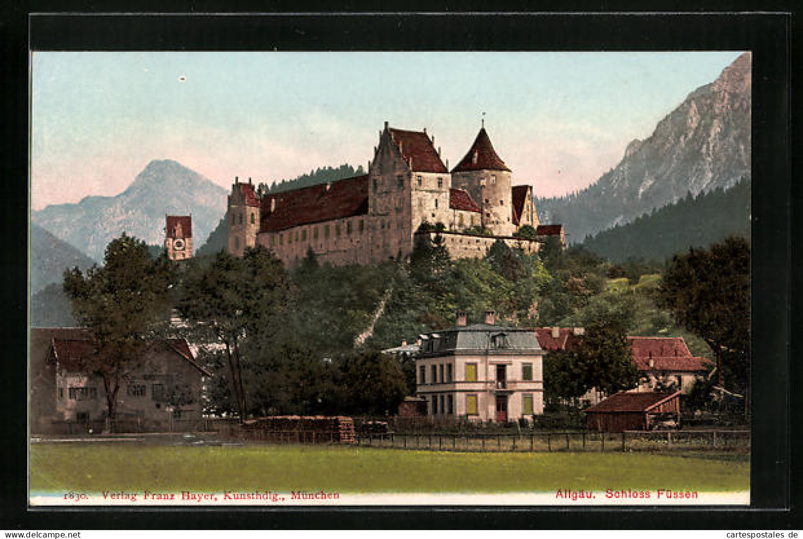 AK Füssen /Allgäu, Das Schloss Vor Den Bergen  - Füssen