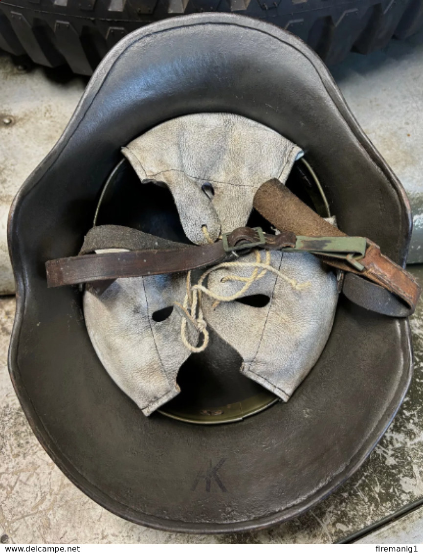 WW1 German M.18 Cutout Steel Helmet – Genuine M.1918 Stahlhelm Shell - Restored - Headpieces, Headdresses