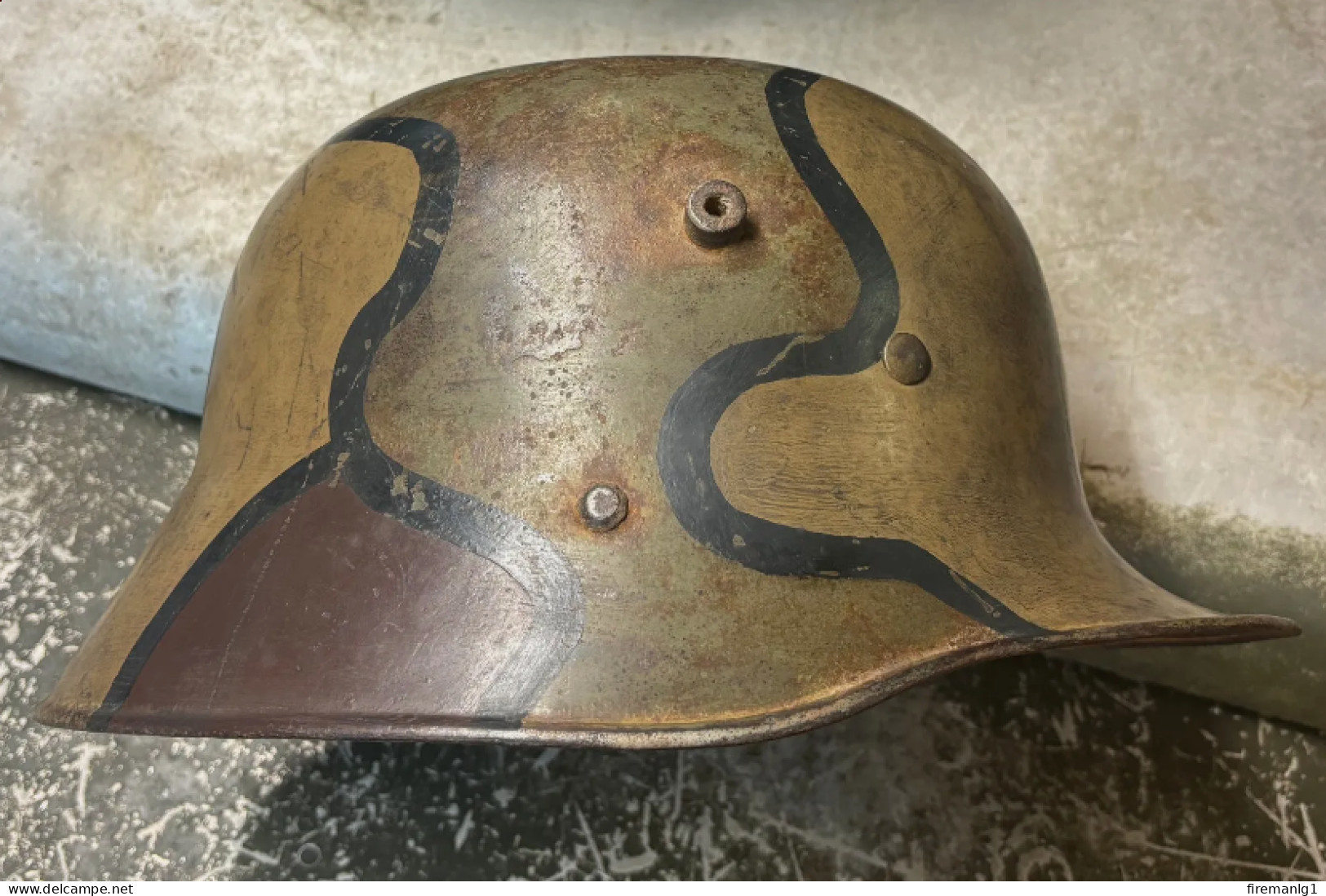 WW1 Austro Hungarian M.17 Stahlhelm (German Type Steel Helmet) – 3 Colour Camo - Casques & Coiffures