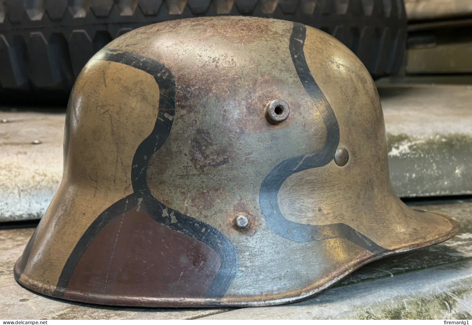 WW1 Austro Hungarian M.17 Stahlhelm (German Type Steel Helmet) – 3 Colour Camo