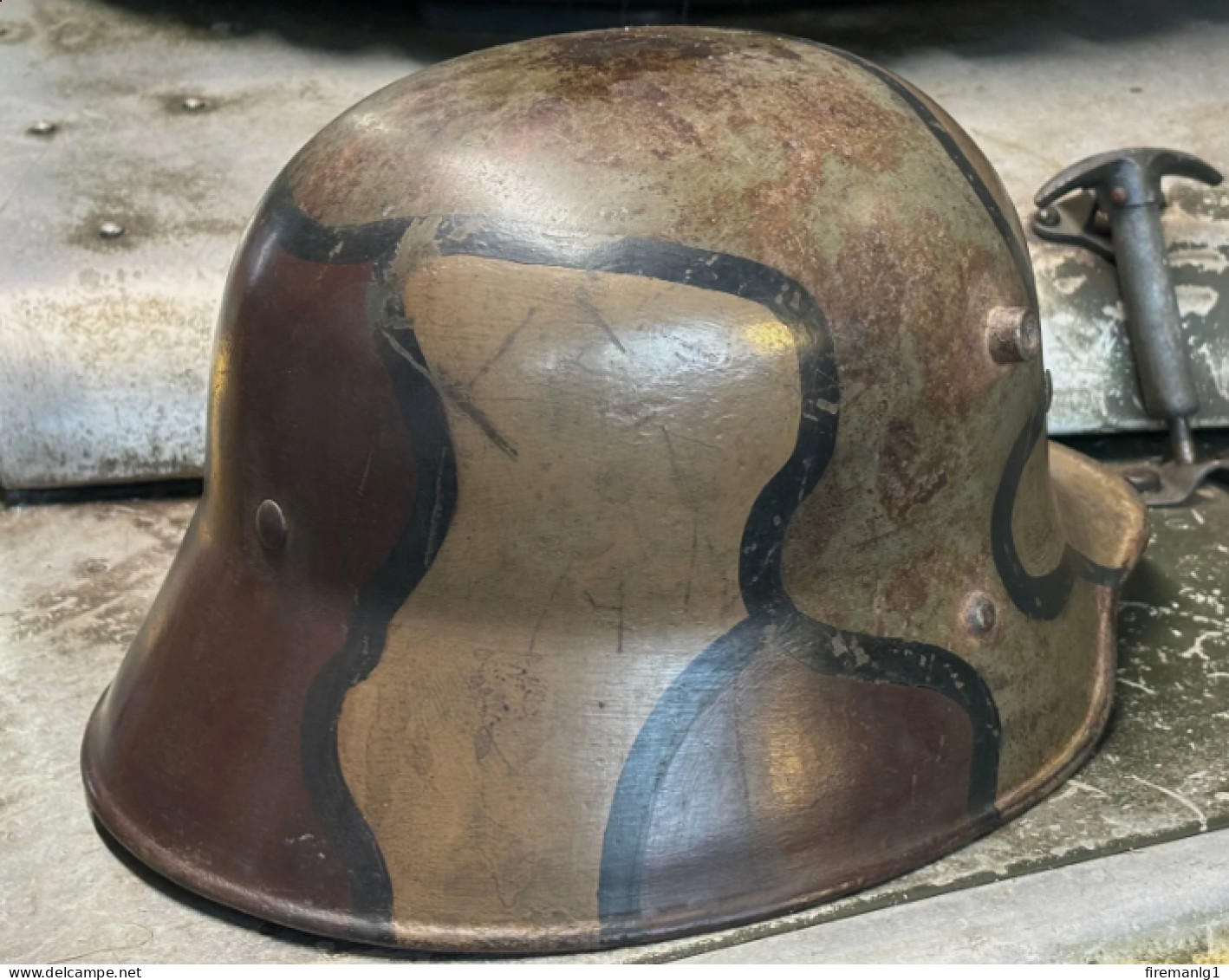 WW1 Austro Hungarian M.17 Stahlhelm (German Type Steel Helmet) – 3 Colour Camo