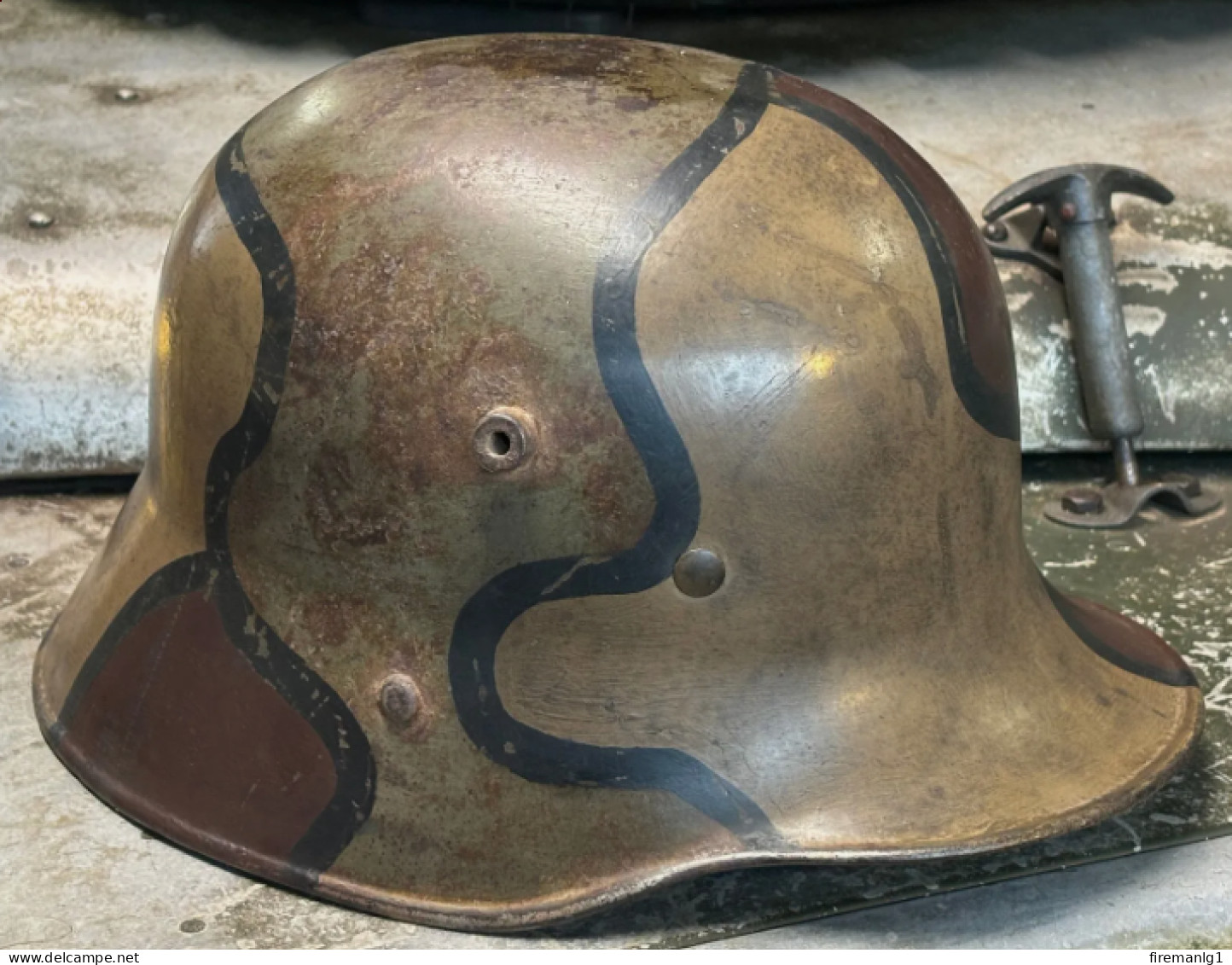 WW1 Austro Hungarian M.17 Stahlhelm (German Type Steel Helmet) – 3 Colour Camo