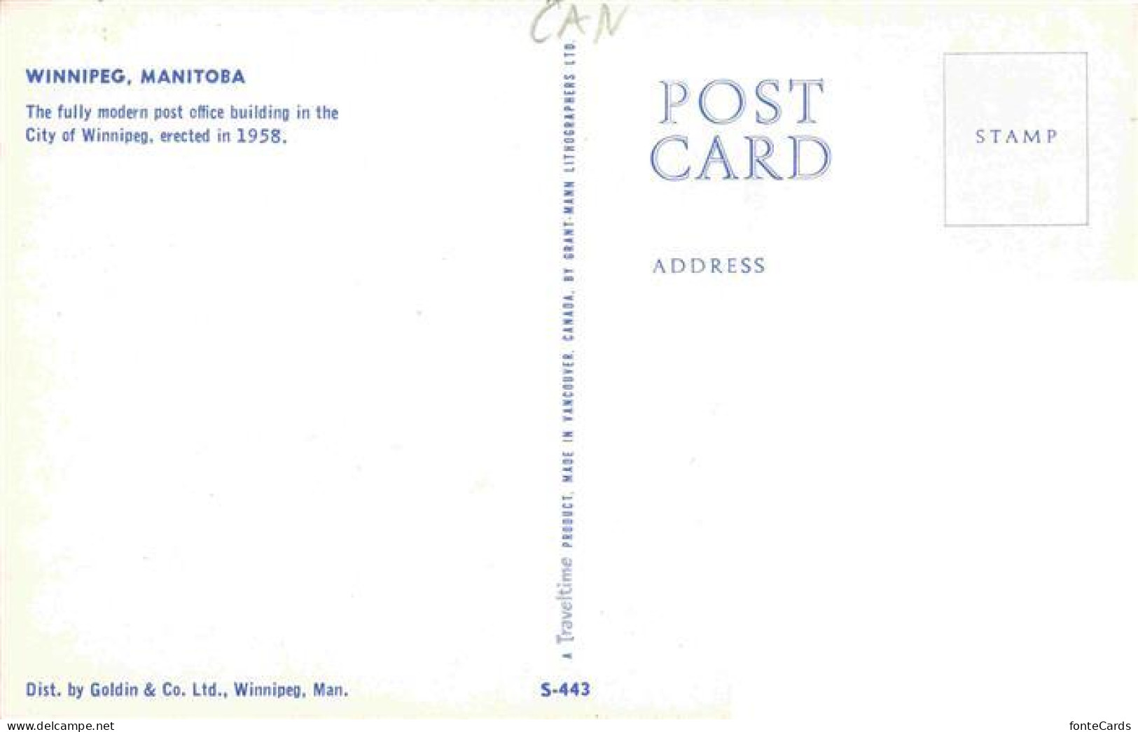 73977089 Winnipeg Post Office Building - Unclassified