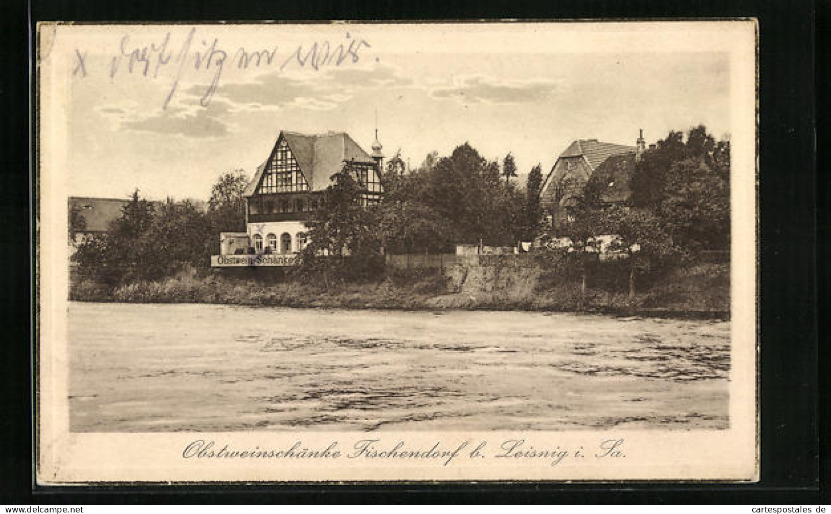 AK Leisnig I. Sa., Gasthaus Obstweinschänke Fischendorf  - Leisnig