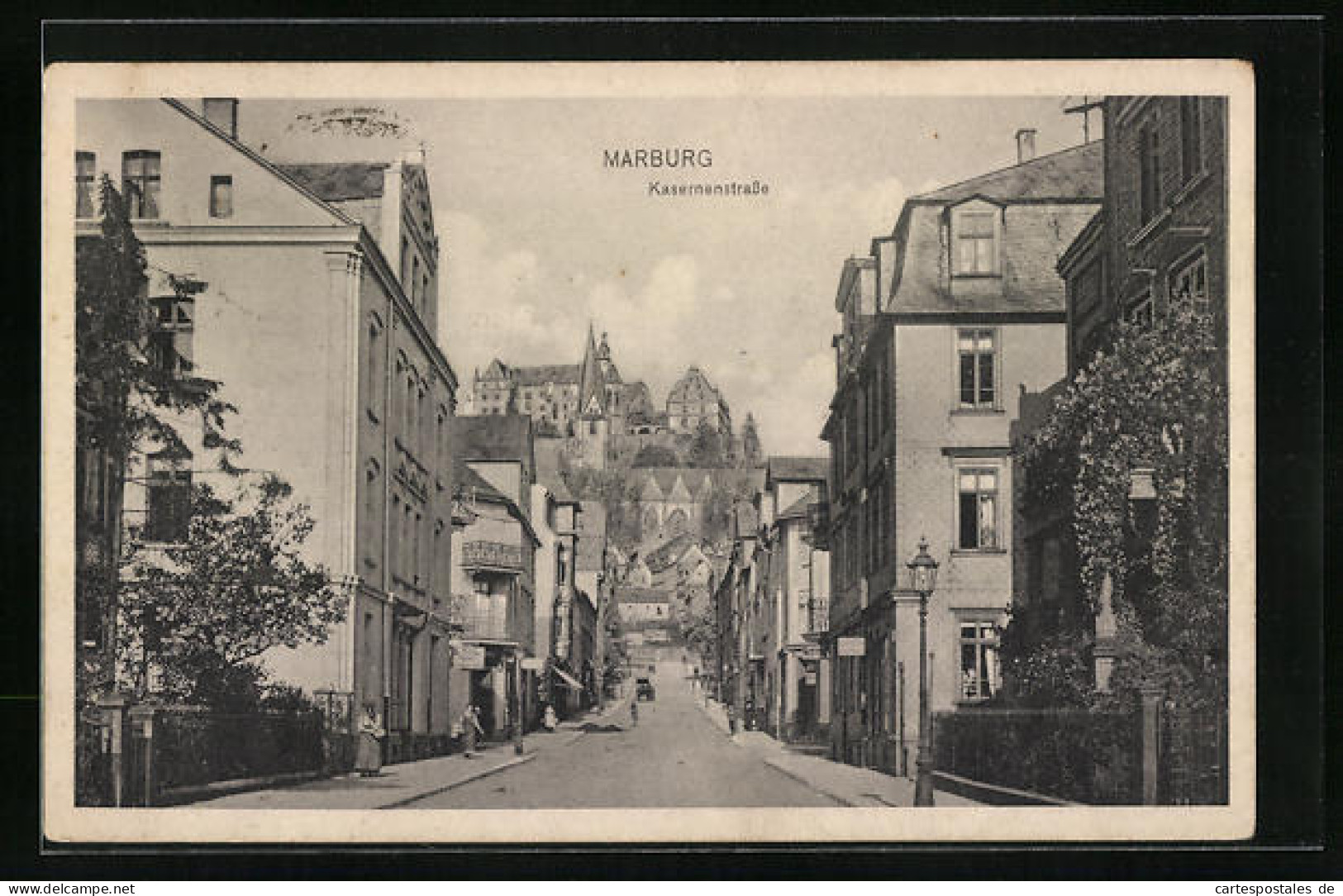 AK Marburg, Kasernenstrasse Mit Blick Auf Burg  - Marburg