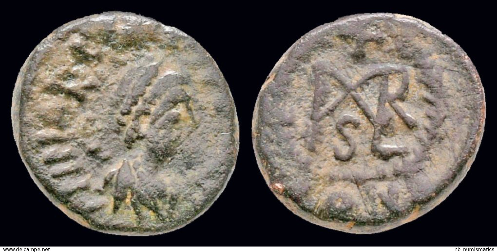 Marcian AE Nummus Monogram In Wreath - Der Spätrömanischen Reich (363 / 476)