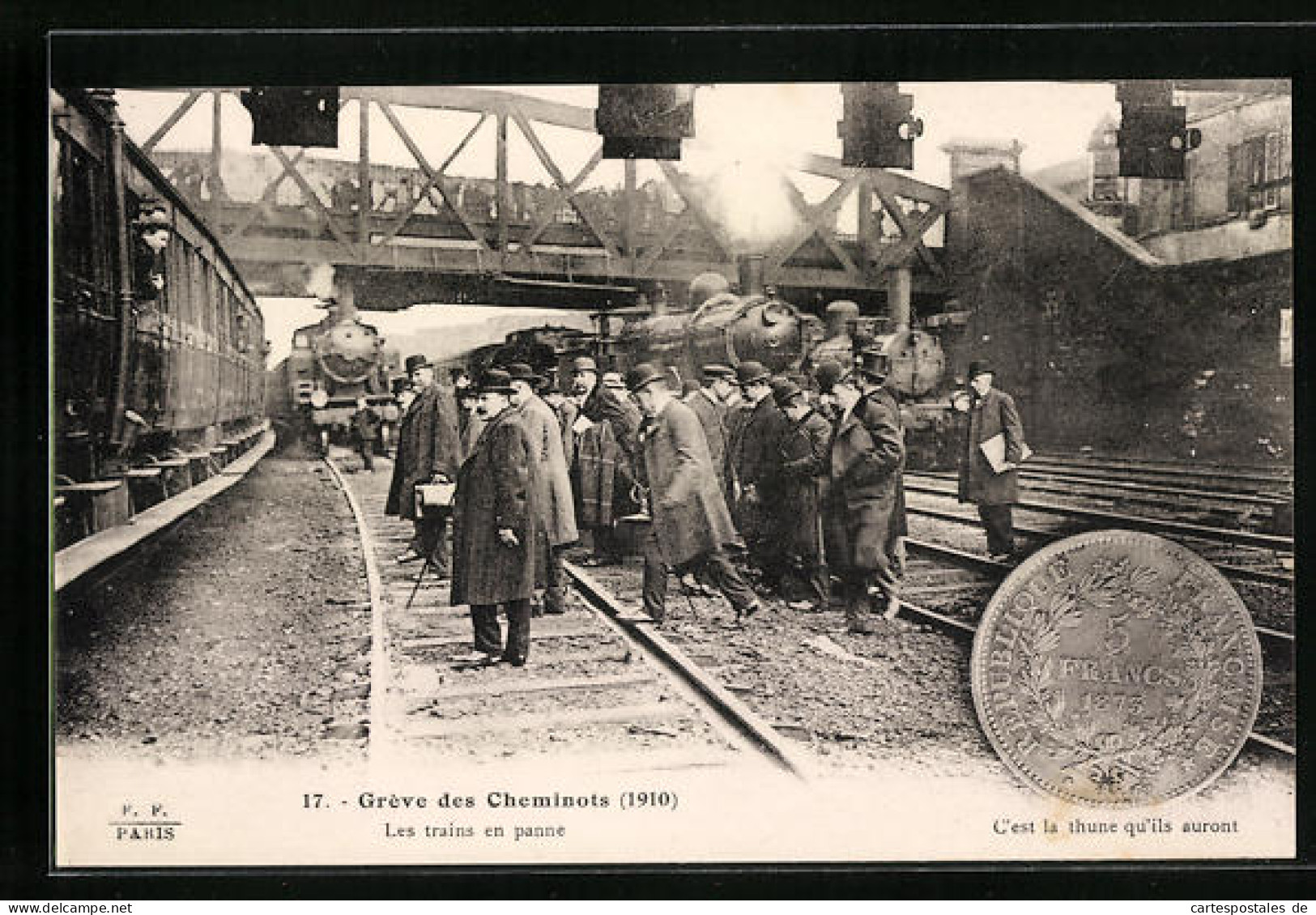 CPA Grève Des Cheminots Du Nord (1910), Arbeiterbewegung, Chemin De Fer  - Trains