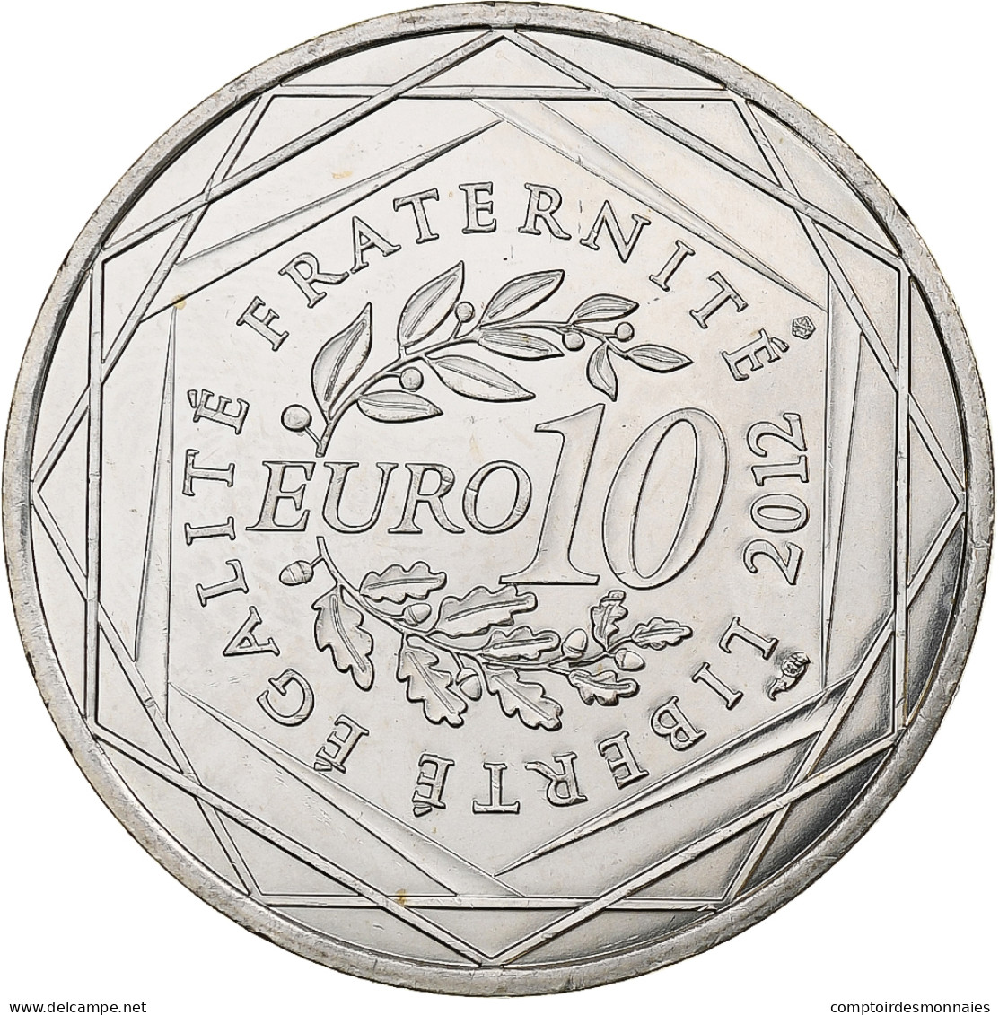 France, 10 Euro, Guadeloupe, 2012, MDP, Argent, SPL - France