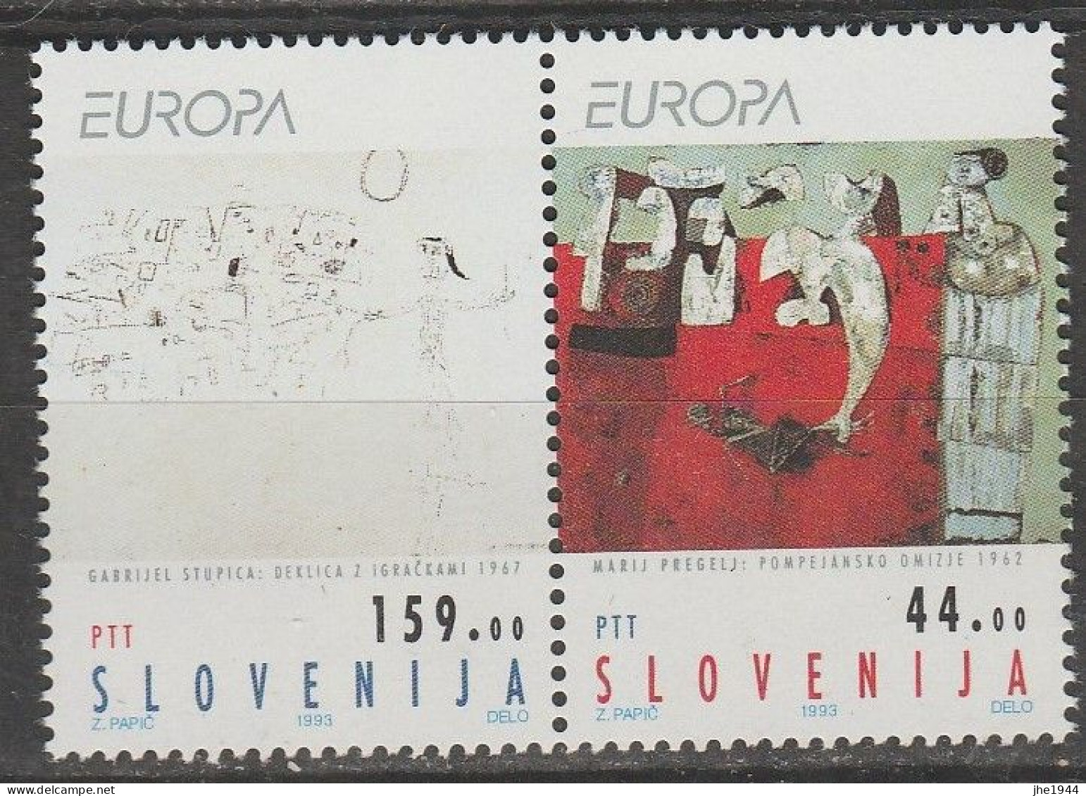 Europa 1993 Art contemporain Voir liste des timbres à vendre **