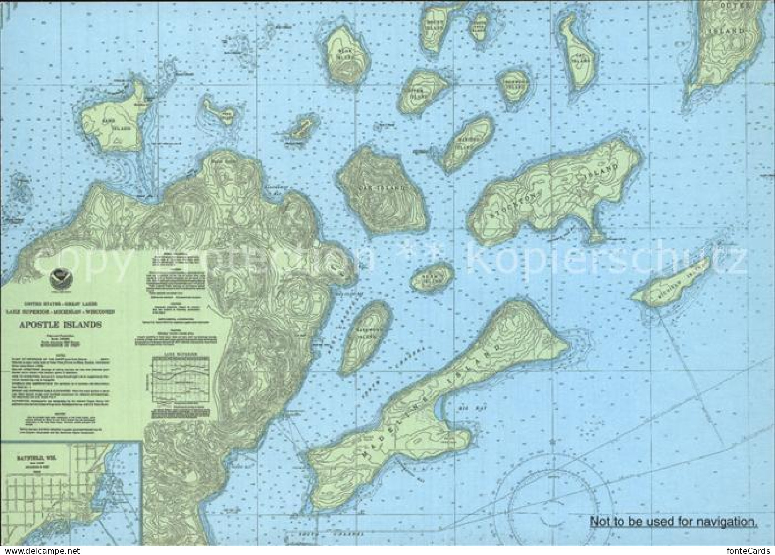 72590533 La_Pointe Apostel Islands Chart Map - Autres & Non Classés