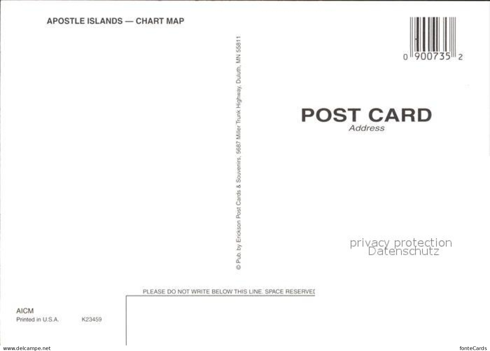 72590533 La_Pointe Apostel Islands Chart Map - Other & Unclassified