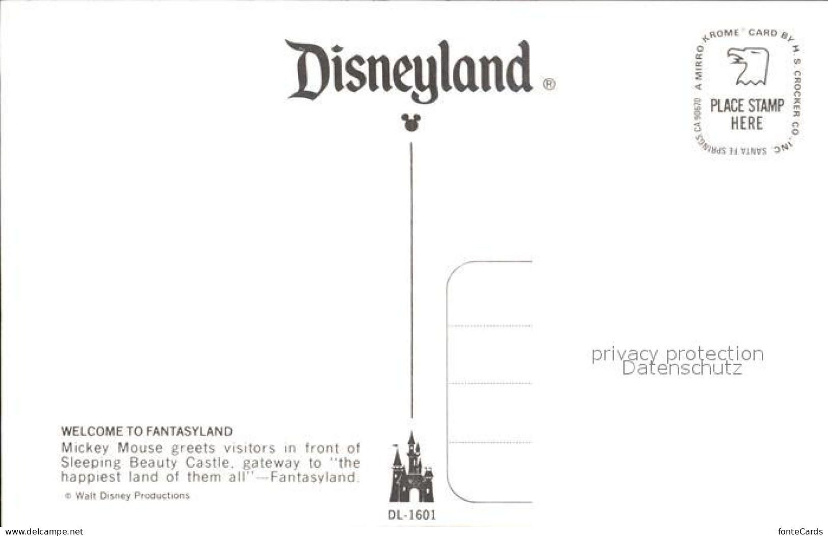 72582758 Disneyland_California Mickey Mouse - Autres & Non Classés