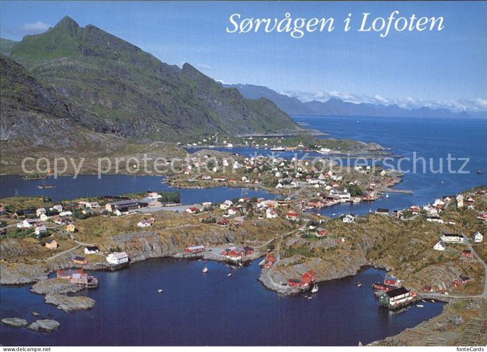 72580079 Sorvagen Lofoten Fliegeraufnahme Lofoten Insel - Norway