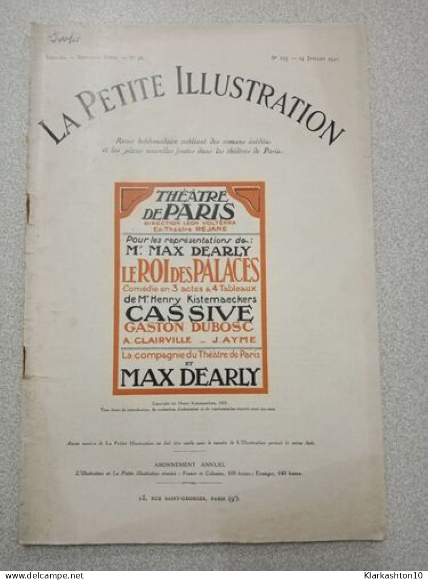 La Petite Illustration N.153 - Juillet 1922 - Unclassified