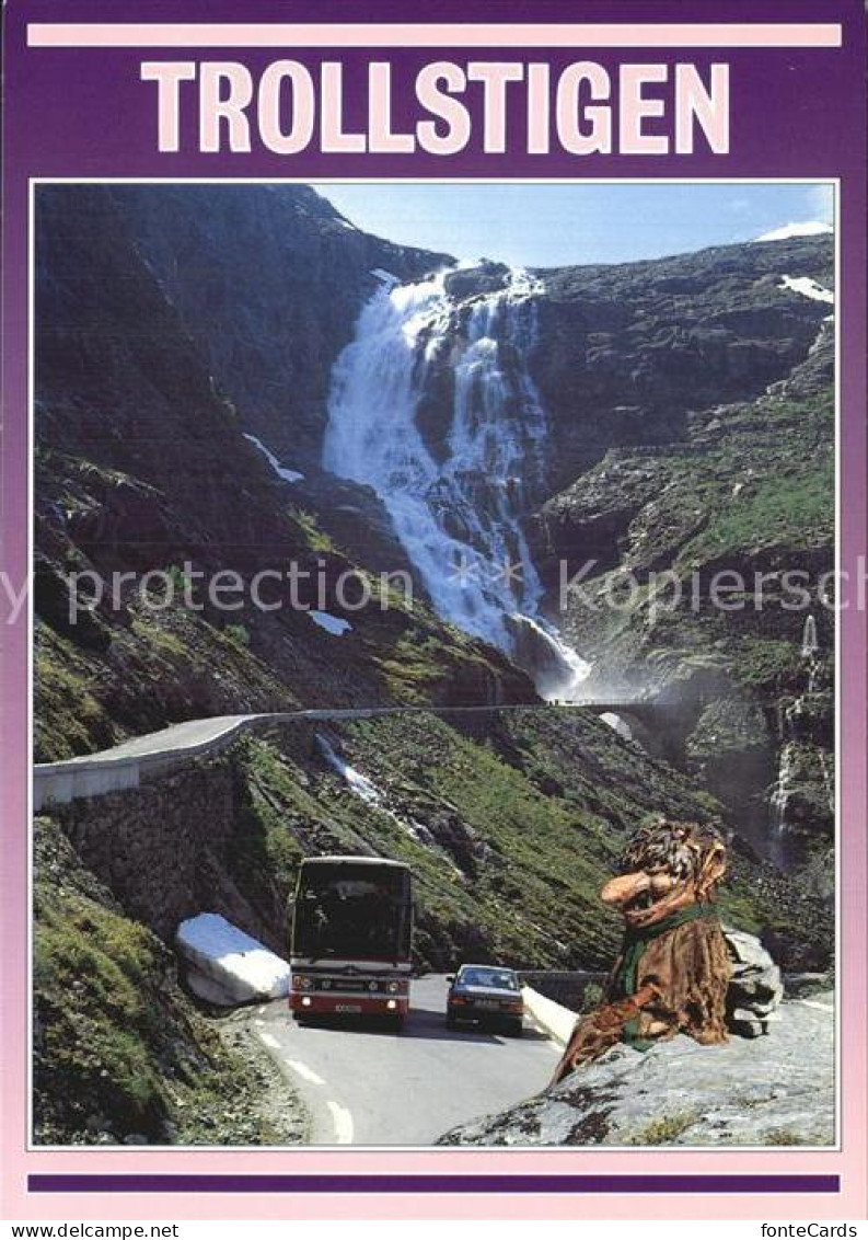 72576532 Trollstigen Utsikt Mot Stigfossen Norge Trollet Wasserfall Trollstigen - Norway