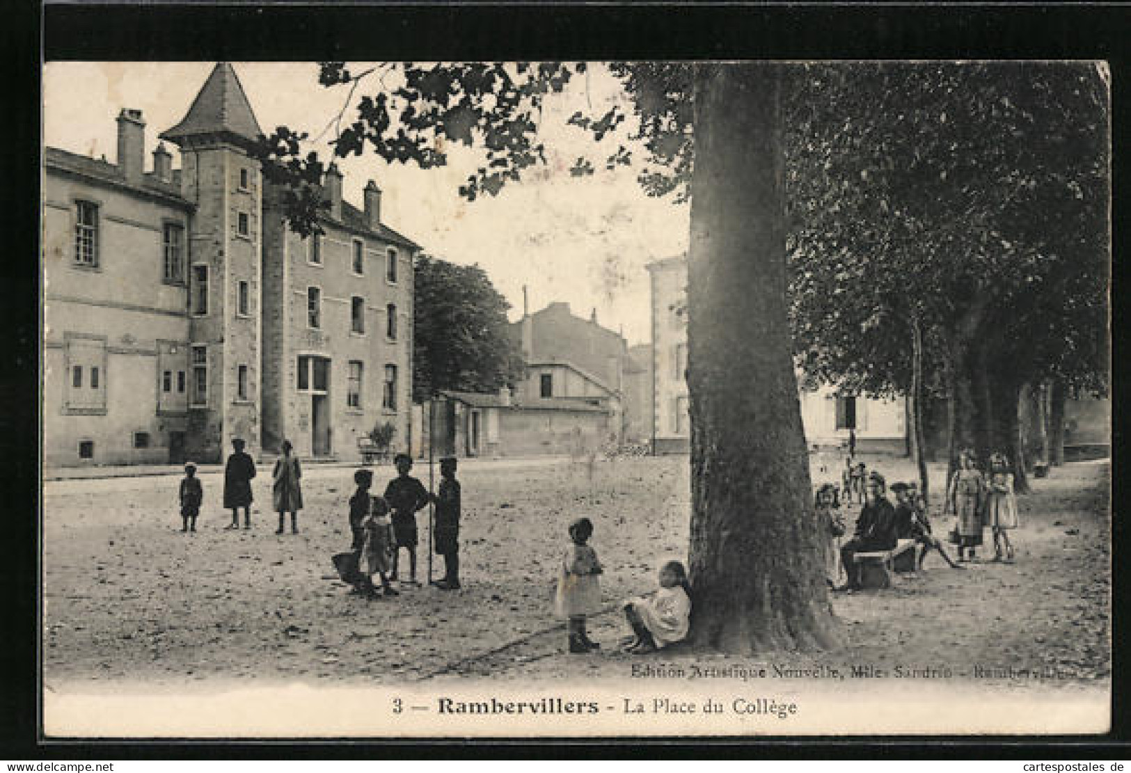 CPA Rambervillers, La Place Du College  - Rambervillers