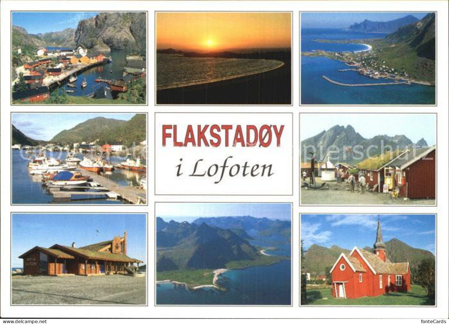 72576405 Flakstadoy Panorama Insel Mitternachtssonne Flakstadoy - Norway