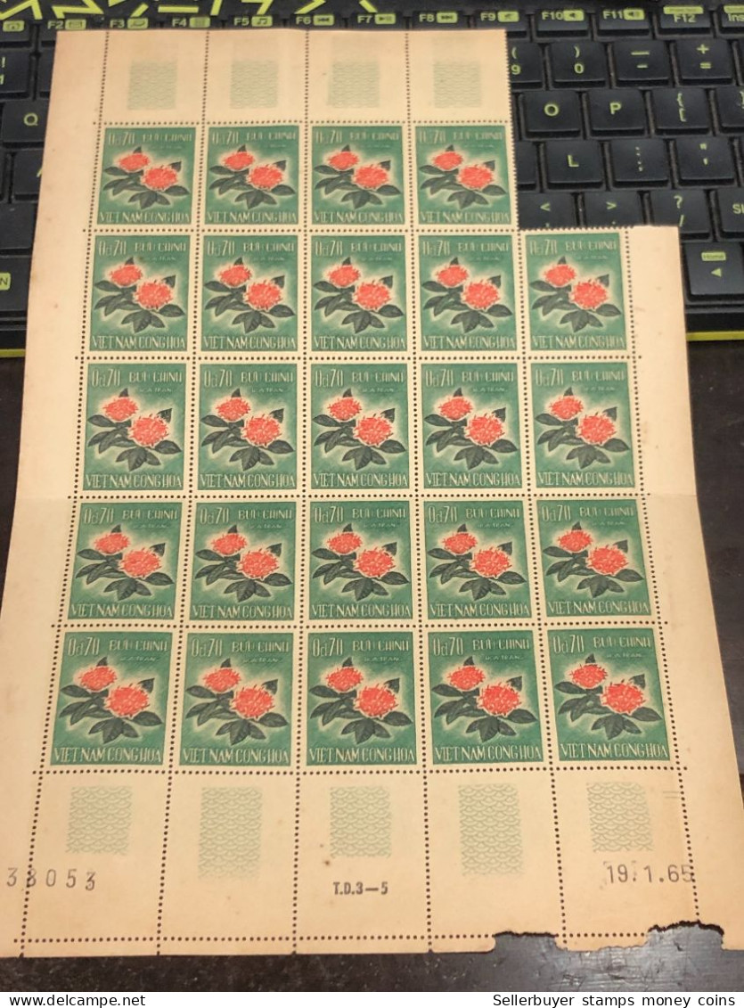 Sheet Vietnam South Stamps Before 1975(0$70 Mid Autumn Festival 1965) 1 Pcs24 Stamps Quality Good - Vietnam