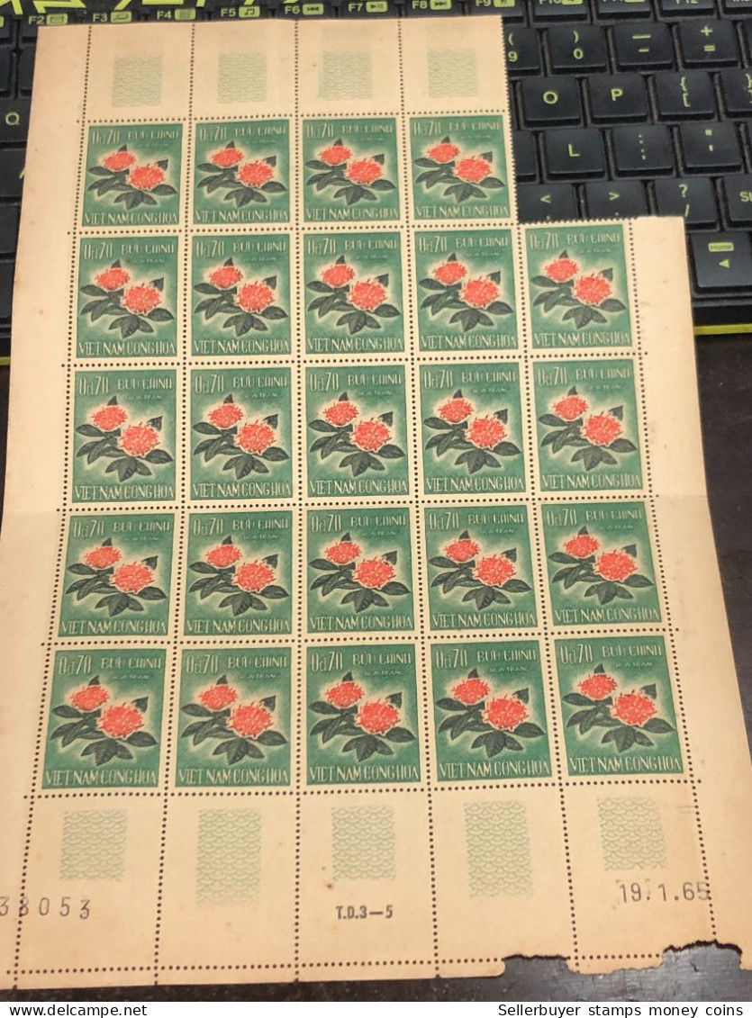 Sheet Vietnam South Stamps Before 1975(0$70 Mid Autumn Festival 1965) 1 Pcs24 Stamps Quality Good - Vietnam