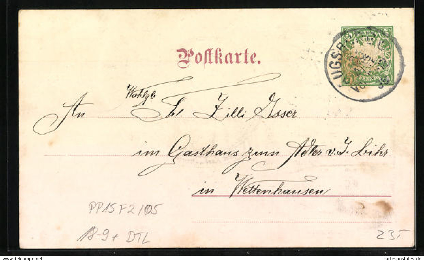 Künstler-AK Augsburg, Alte Infanterie Kaserne Mit Prinz Karl Von Bayern, Ganzsache Bayern  - Postcards