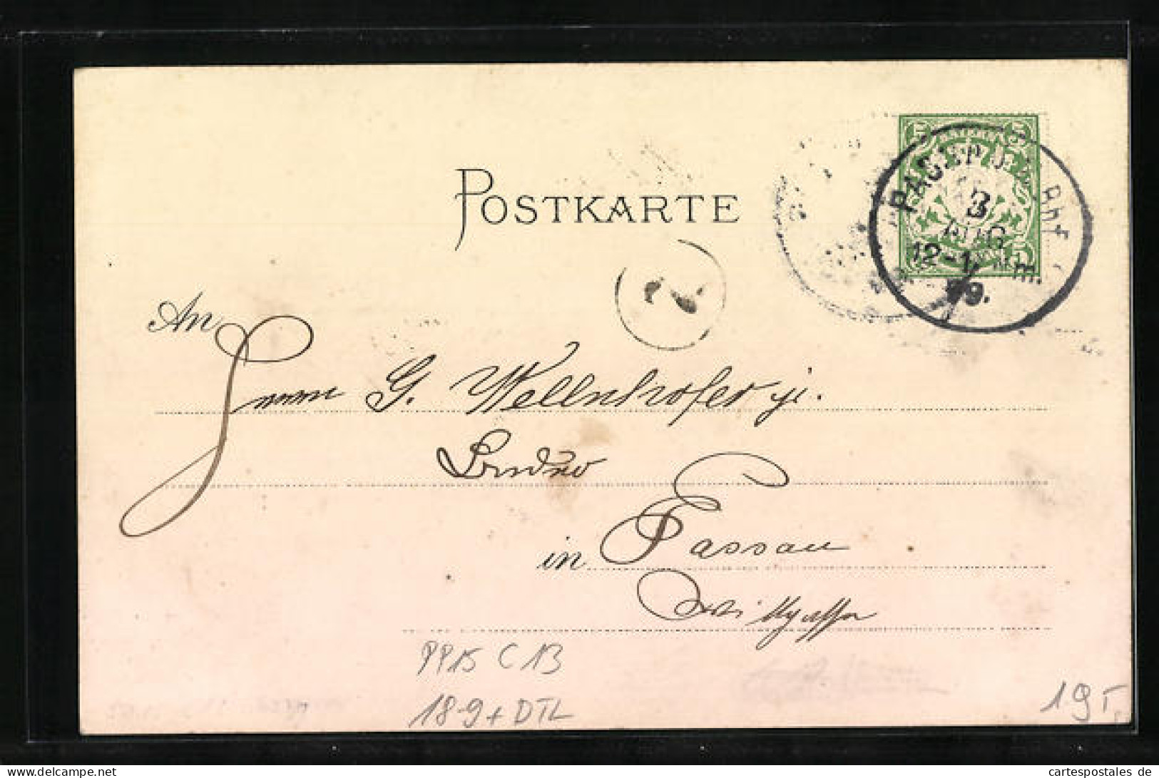 Künstler-AK Passau, XXVIte General-Versammlung Des D. U. Oe. Alpenvereins 1899, Ganzsache Bayern  - Postcards