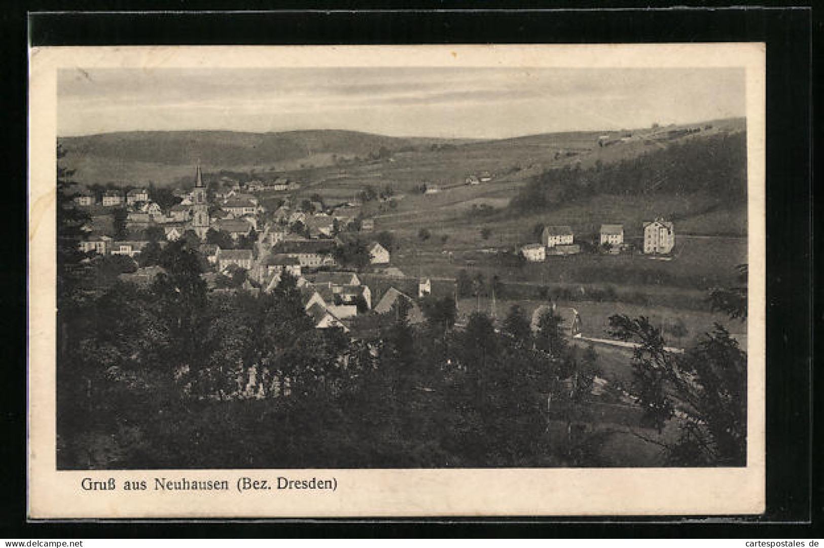 AK Neuhausen, Totalansicht Aus Der Vogelschau  - Neuhausen (Erzgeb.)