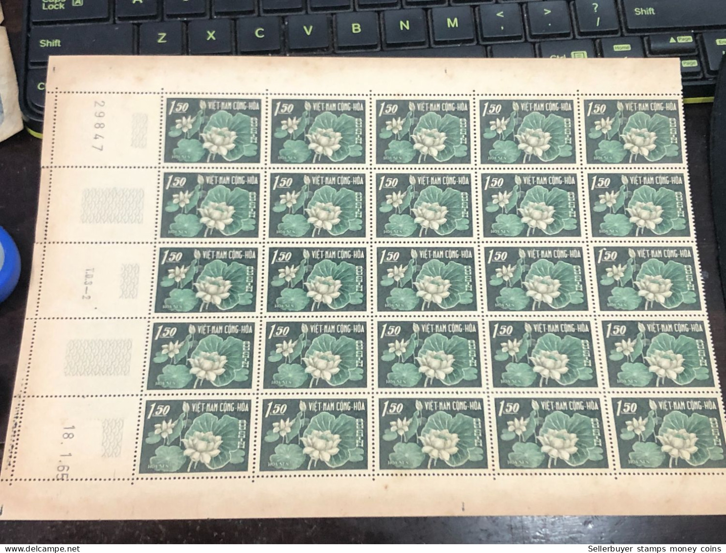 Sheet Vietnam South Stamps Before 1975(1$50 Mid Autumn Festival 1965) 1 Pcs25 Stamps Quality Good - Vietnam